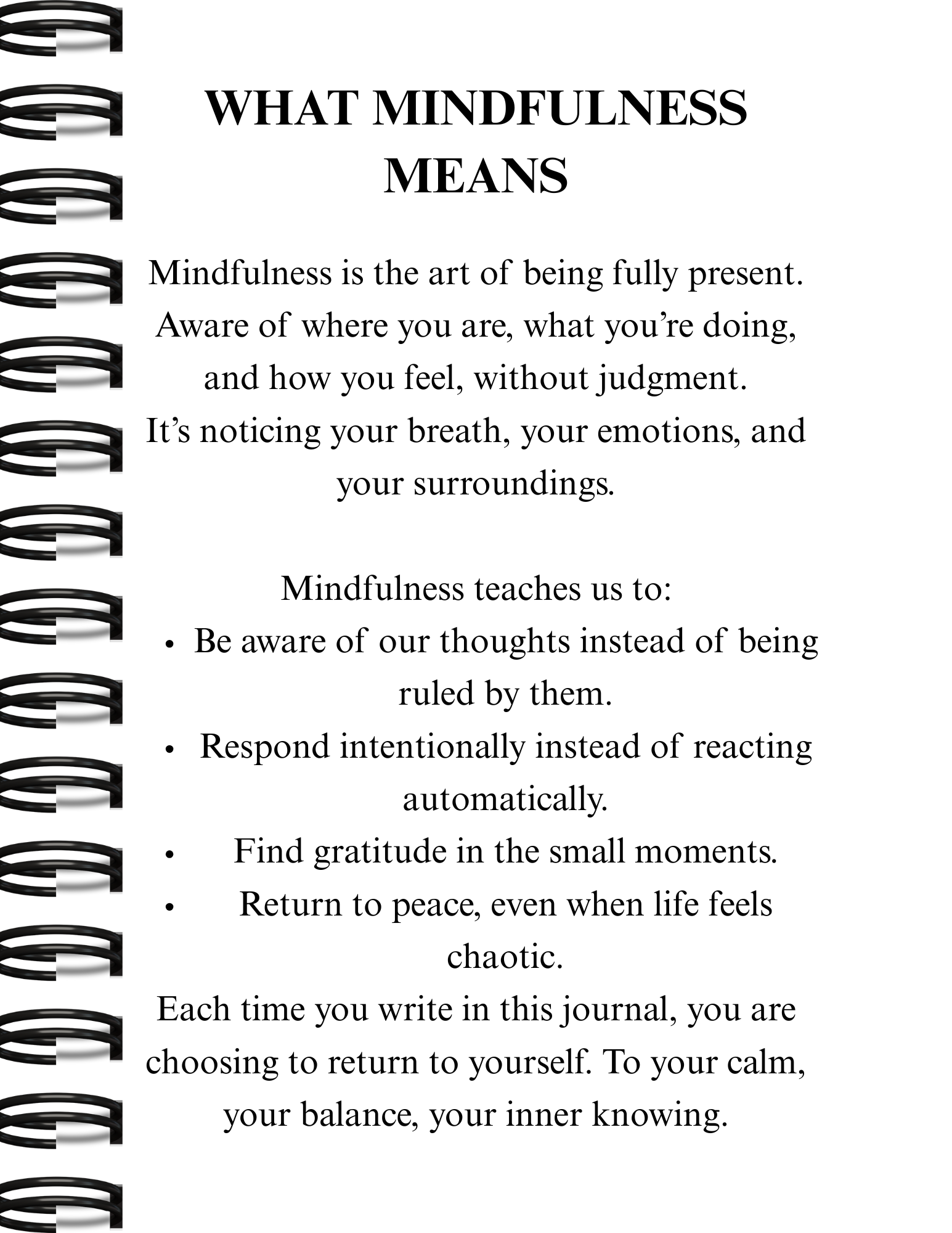 The Mindfulness Journal (Digital eBook Edition)