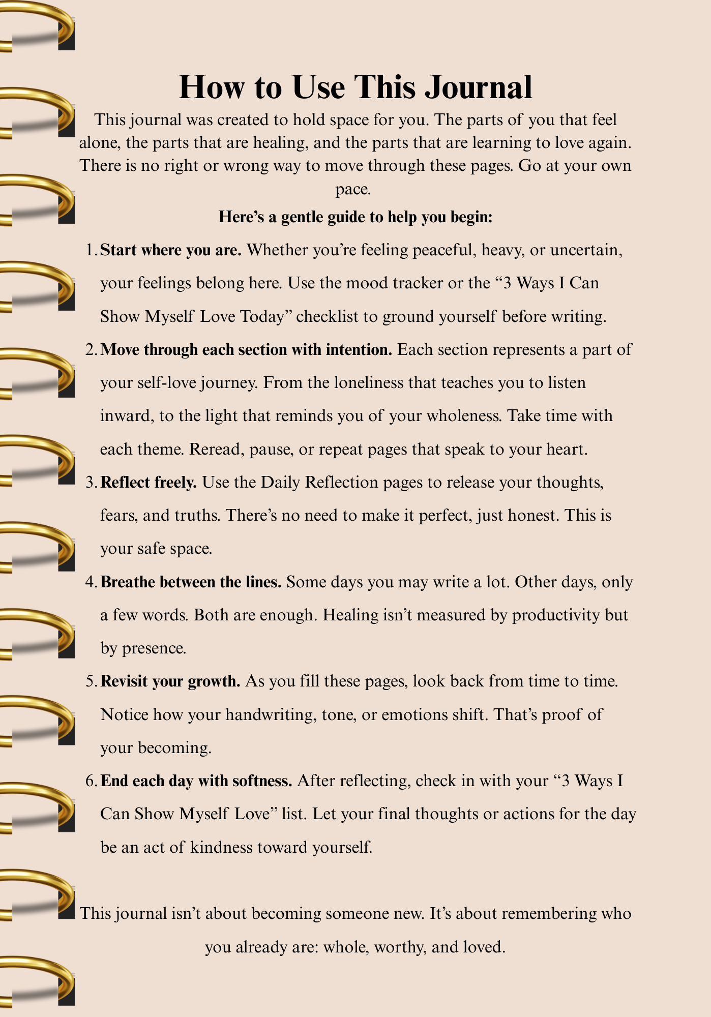 When the Journey Gets Lonely: A Self-Love Journal for Quiet Seasons (Digital eBook Edition)